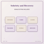 Idgit Ink Sobriety and Recovery deluxe journal and planner bundle — included digital stickers and cards