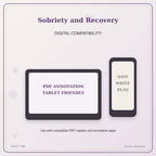 Idgit Ink Sobriety and Recovery deluxe journal and planner bundle — tablet and pdf annotation compatibility