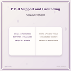 Idgit Ink PTSD Support and Grounding deluxe journal and planner bundle — planner organization and planning features