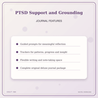 Idgit Ink PTSD Support and Grounding deluxe journal and planner bundle — journal prompts and reflection features