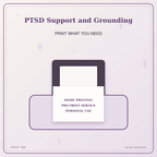 Idgit Ink PTSD Support and Grounding deluxe journal and planner bundle — home and professional printing information