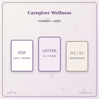 Idgit Ink Caregiver Wellness deluxe journal and planner bundle — digital formats and available page sizes