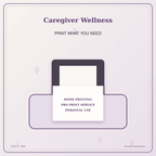 Idgit Ink Caregiver Wellness deluxe journal and planner bundle — home and professional printing information