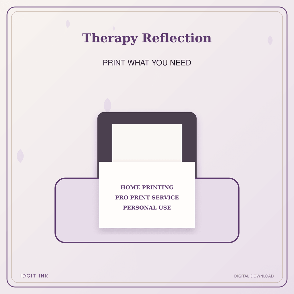 Idgit Ink Therapy Reflection deluxe journal and planner bundle — home and professional printing information