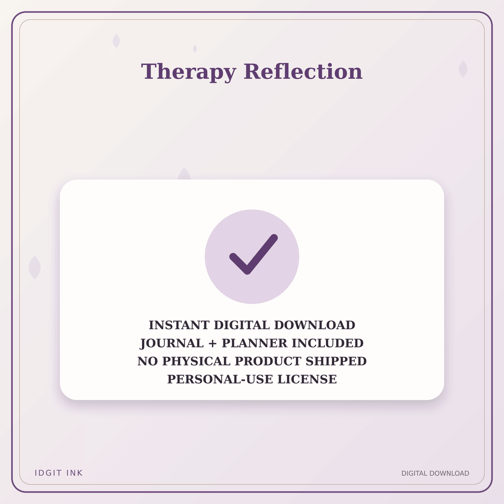 Idgit Ink Therapy Reflection deluxe journal and planner bundle — instant download and no physical product notice