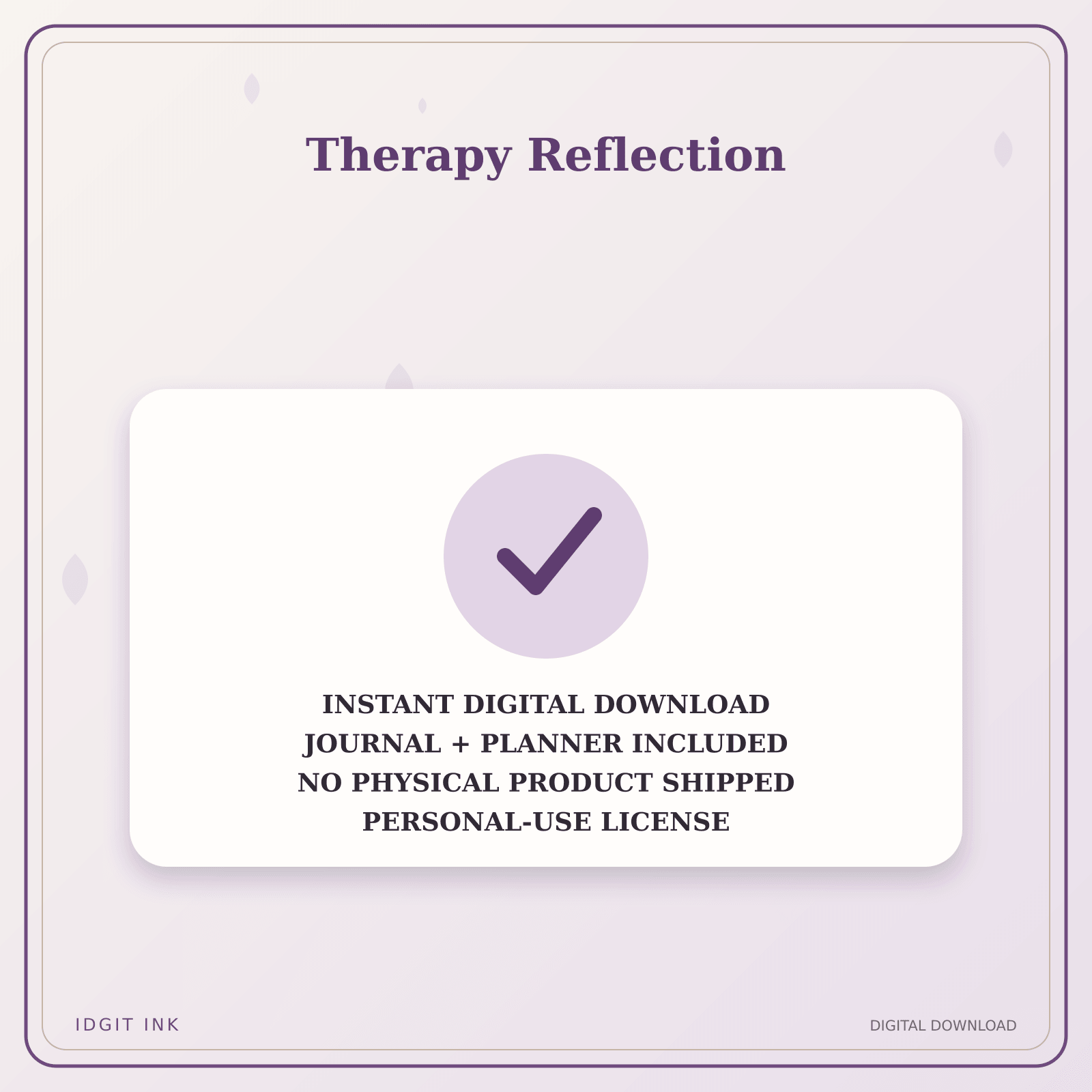 Idgit Ink Therapy Reflection deluxe journal and planner bundle — instant download and no physical product notice