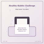 Idgit Ink Healthy-Habits Challenge deluxe journal and planner bundle — home and professional printing information