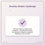 Idgit Ink Healthy-Habits Challenge deluxe journal and planner bundle — instant download and no physical product notice