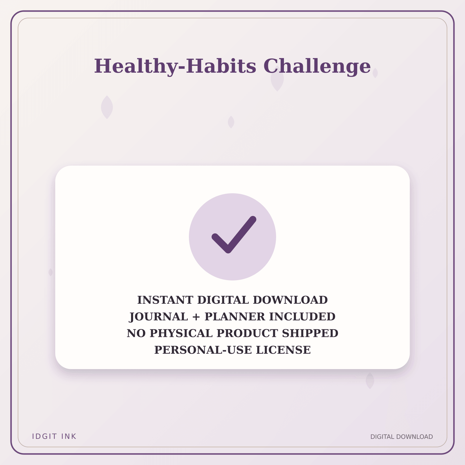 Idgit Ink Healthy-Habits Challenge deluxe journal and planner bundle — instant download and no physical product notice
