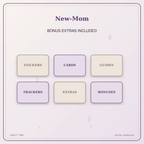Idgit Ink New-Mom deluxe journal and planner bundle — included digital stickers and cards