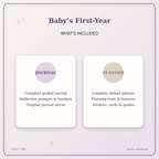 Idgit Ink Baby’s First-Year deluxe journal and planner bundle — complete journal and planner bundle contents