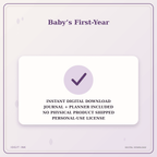 Idgit Ink Baby’s First-Year deluxe journal and planner bundle — instant download and no physical product notice