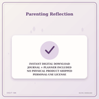 Idgit Ink Parenting Reflection deluxe journal and planner bundle — instant download and no physical product notice