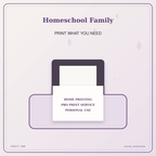 Idgit Ink Homeschool Family deluxe journal and planner bundle — home and professional printing information