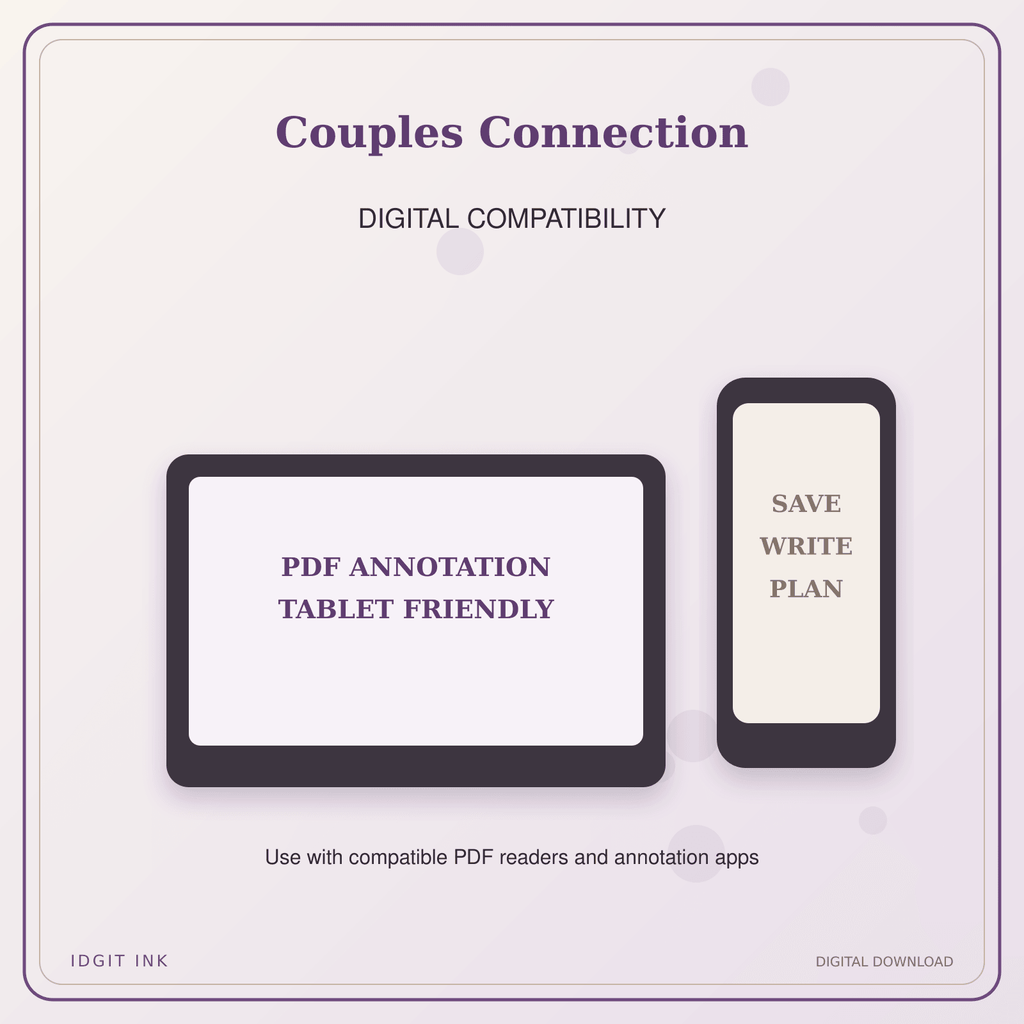 Idgit Ink Couples Connection deluxe journal and planner bundle — tablet and pdf annotation compatibility