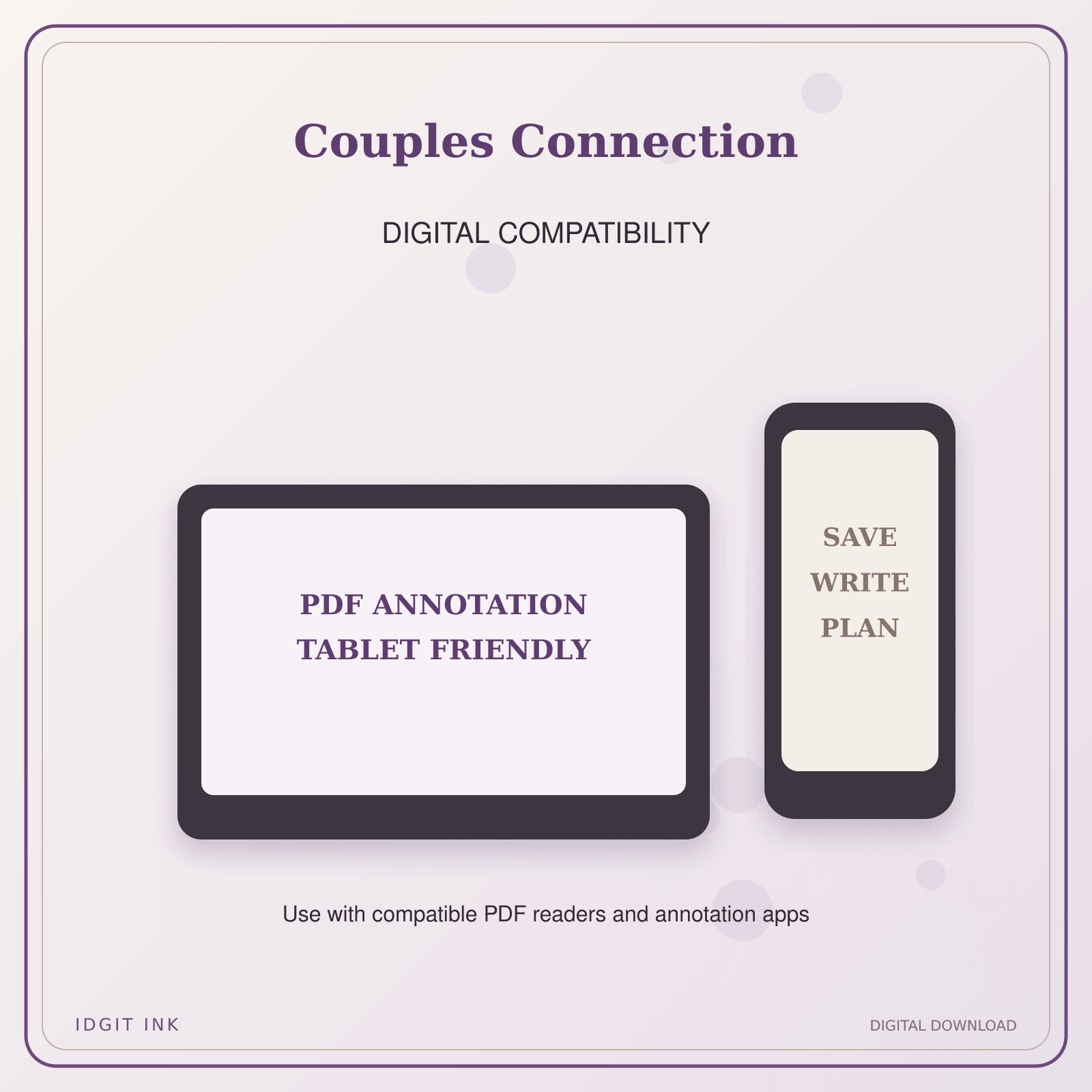 Idgit Ink Couples Connection deluxe journal and planner bundle — tablet and pdf annotation compatibility