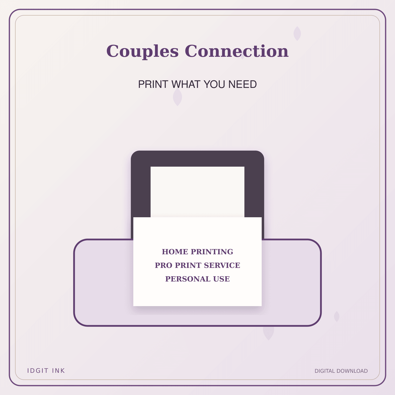 Idgit Ink Couples Connection deluxe journal and planner bundle — home and professional printing information
