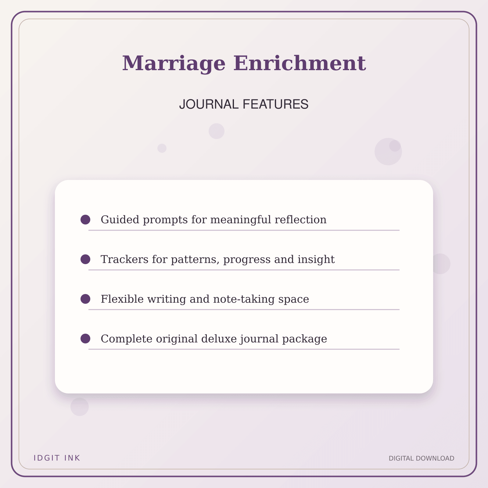 Idgit Ink Marriage Enrichment deluxe journal and planner bundle — journal prompts and reflection features