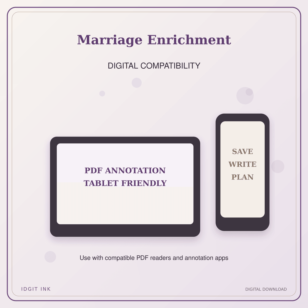 Idgit Ink Marriage Enrichment deluxe journal and planner bundle — tablet and pdf annotation compatibility