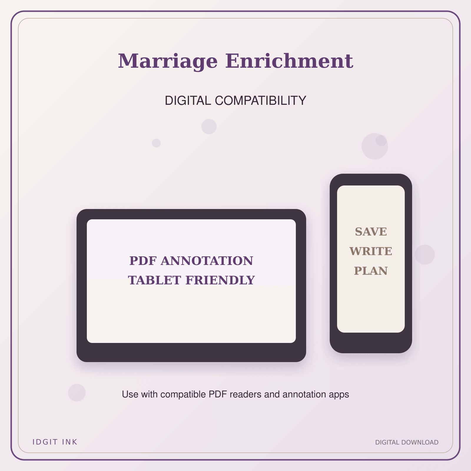Idgit Ink Marriage Enrichment deluxe journal and planner bundle — tablet and pdf annotation compatibility