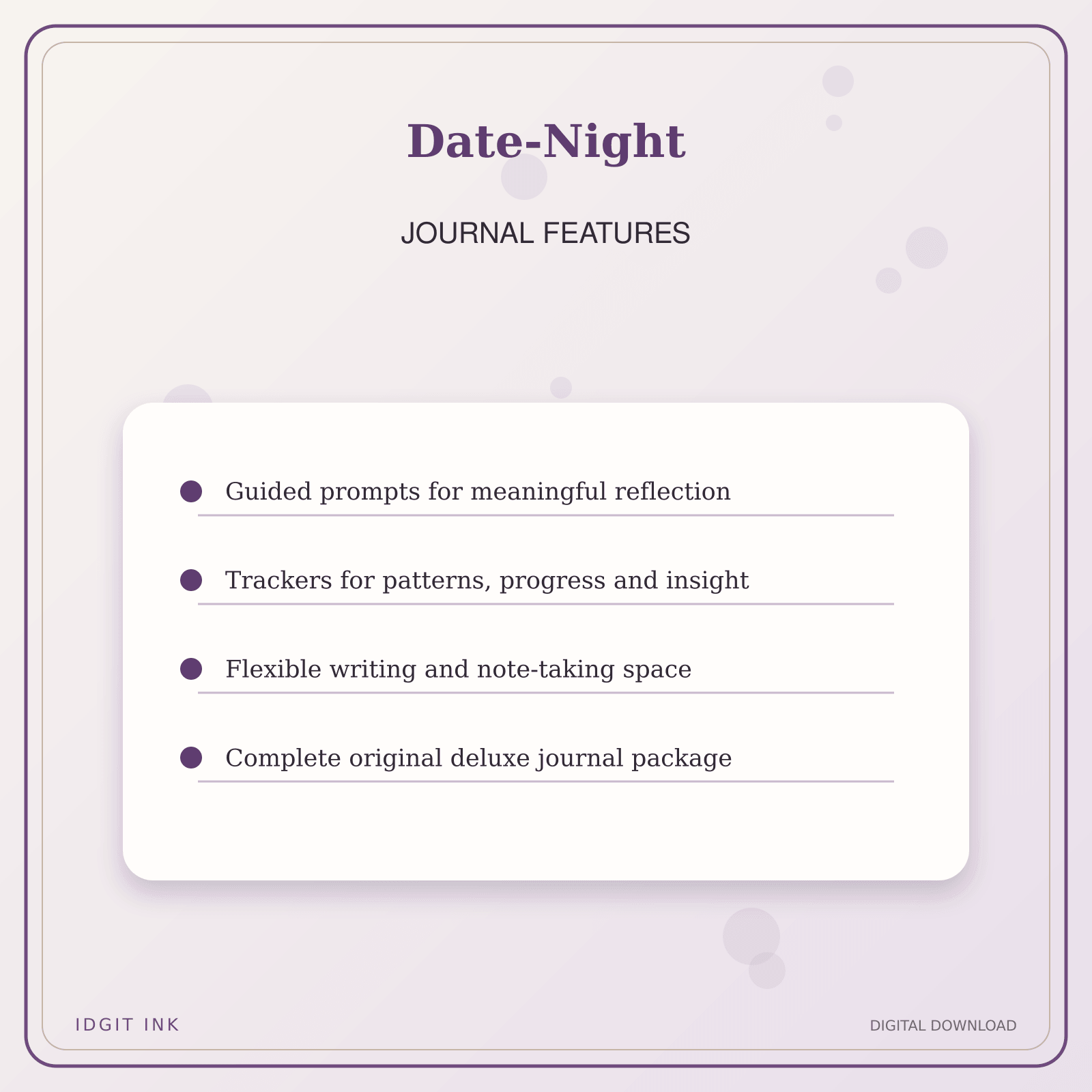 Idgit Ink Date-Night deluxe journal and planner bundle — journal prompts and reflection features
