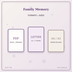 Idgit Ink Family Memory deluxe journal and planner bundle — digital formats and available page sizes
