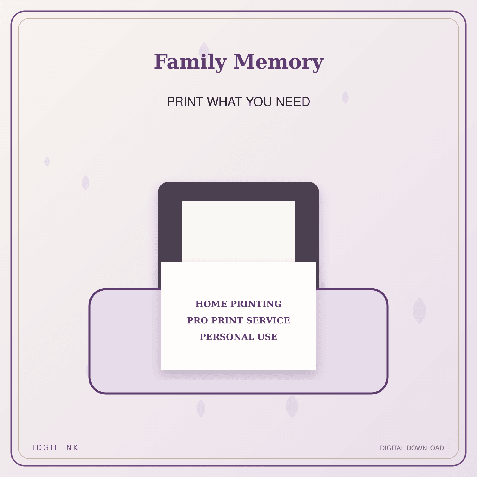Idgit Ink Family Memory deluxe journal and planner bundle — home and professional printing information