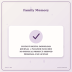 Idgit Ink Family Memory deluxe journal and planner bundle — instant download and no physical product notice