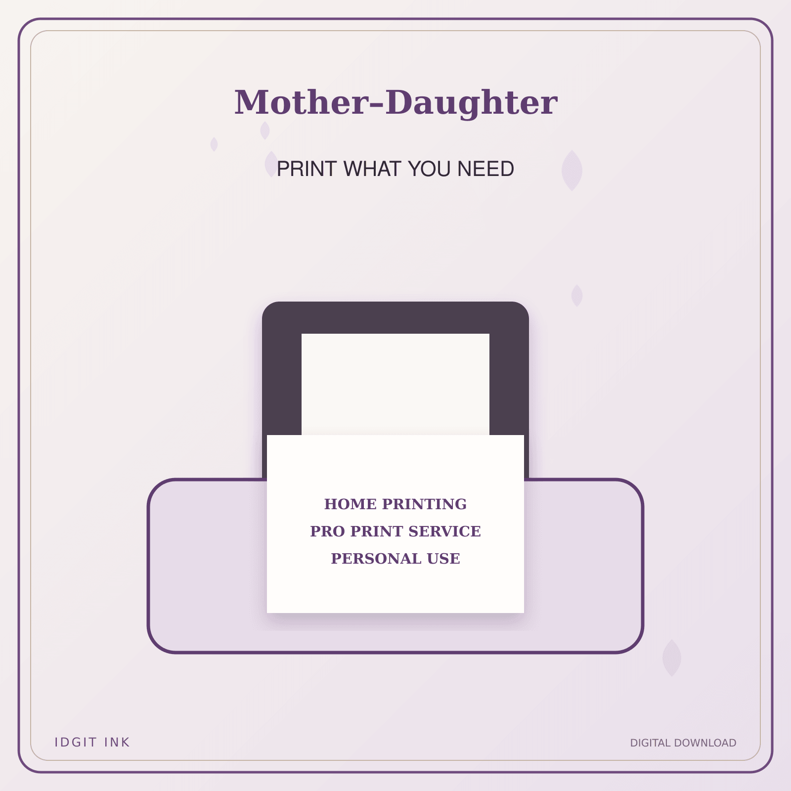 Idgit Ink Mother–Daughter deluxe journal and planner bundle — home and professional printing information