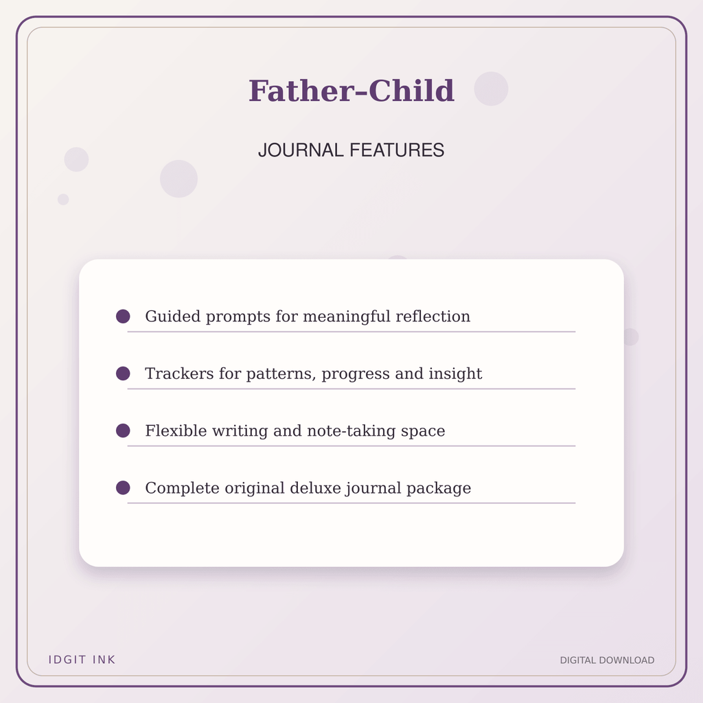 Idgit Ink Father–Child deluxe journal and planner bundle — journal prompts and reflection features