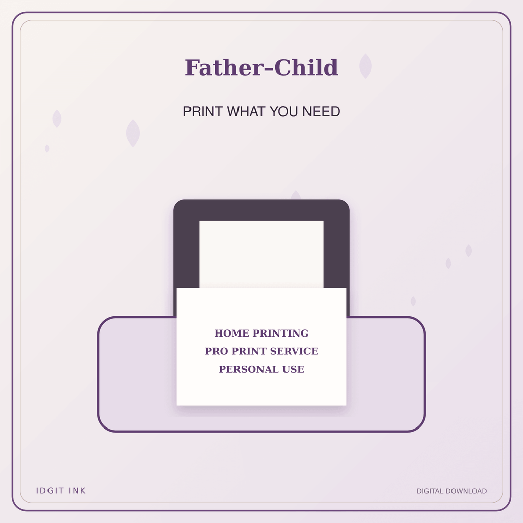 Idgit Ink Father–Child deluxe journal and planner bundle — home and professional printing information