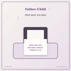 Idgit Ink Father–Child deluxe journal and planner bundle — home and professional printing information