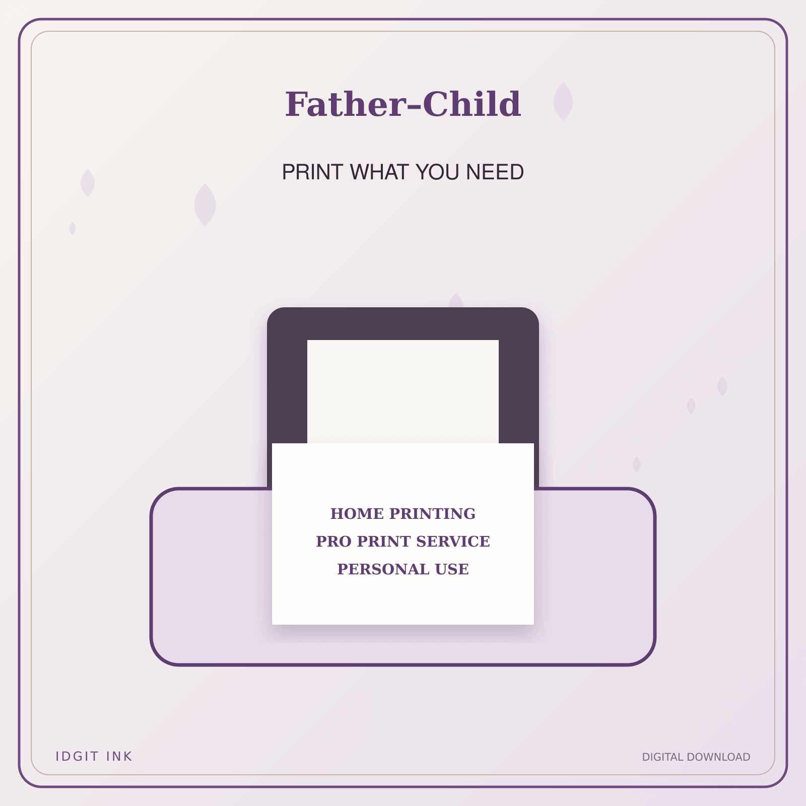 Idgit Ink Father–Child deluxe journal and planner bundle — home and professional printing information
