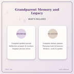 Idgit Ink Grandparent Memory and Legacy deluxe journal and planner bundle — complete journal and planner bundle contents