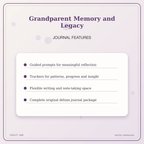 Idgit Ink Grandparent Memory and Legacy deluxe journal and planner bundle — journal prompts and reflection features