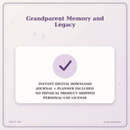Idgit Ink Grandparent Memory and Legacy deluxe journal and planner bundle — instant download and no physical product notice
