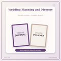 Idgit Ink Wedding Planning and Memory deluxe journal and planner bundle — primary bundle cover showing both deluxe products