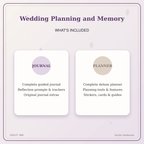 Idgit Ink Wedding Planning and Memory deluxe journal and planner bundle — complete journal and planner bundle contents