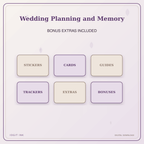 Idgit Ink Wedding Planning and Memory deluxe journal and planner bundle — included digital stickers and cards