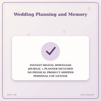 Idgit Ink Wedding Planning and Memory deluxe journal and planner bundle — instant download and no physical product notice