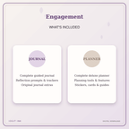 Idgit Ink Engagement deluxe journal and planner bundle — complete journal and planner bundle contents