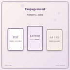 Idgit Ink Engagement deluxe journal and planner bundle — digital formats and available page sizes