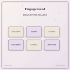 Idgit Ink Engagement deluxe journal and planner bundle — included digital stickers and cards