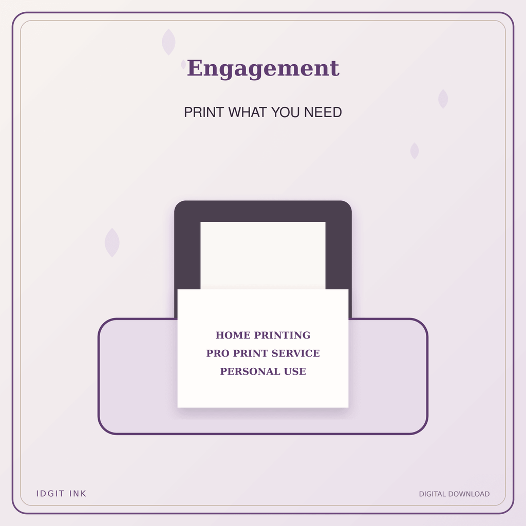 Idgit Ink Engagement deluxe journal and planner bundle — home and professional printing information