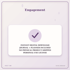 Idgit Ink Engagement deluxe journal and planner bundle — instant download and no physical product notice