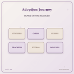 Idgit Ink Adoption Journey deluxe journal and planner bundle — included digital stickers and cards
