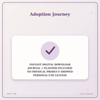 Idgit Ink Adoption Journey deluxe journal and planner bundle — instant download and no physical product notice