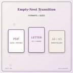 Idgit Ink Empty-Nest Transition deluxe journal and planner bundle — digital formats and available page sizes