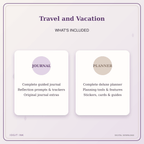 Idgit Ink Travel and Vacation deluxe journal and planner bundle — complete journal and planner bundle contents