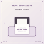 Idgit Ink Travel and Vacation deluxe journal and planner bundle — home and professional printing information